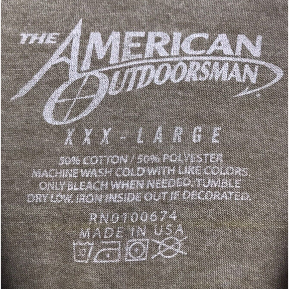 NWT American Outdoorsman Graphic T-Shirt Logo Brown Marled Mens Size 3XL - Picture 7 of 7